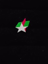 Spilla stella bianca rossa e