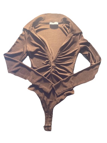 Body bershka donna marrone - s,