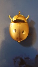 Ciondolo Orologio da tasca forma Coccinella color oro quartz