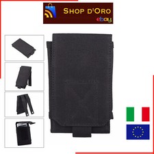 Fondina porta cellulare da esercito, per cintura, taglia L, colore Nero