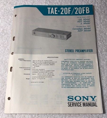 Preamplificatore stereo sony - stereo,