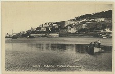 GAETA -LATINA -VEDUTA BARCA ANIMATA  CARTOLINA D'EPOCA