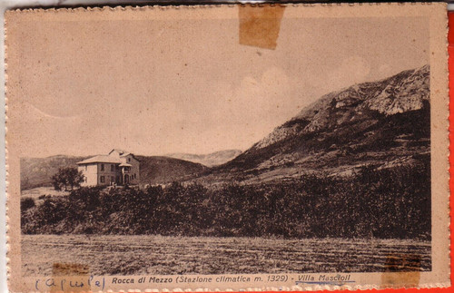 Cartolina rocca mezzo - cartolina, di