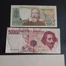 Vecchie Banconote Italiane Da Collezione 50 000 Lire + 2000 Lire  Lotto Z 34