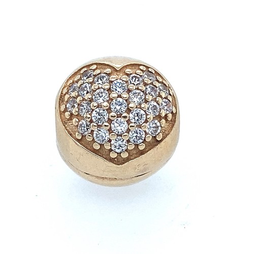 Pandora charm clip cuore pavè - charm,