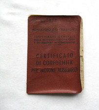 LIBRETTO CERTIFICATO MOTORE