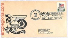 ai3231 - USA - STORIA POSTALE - COPERTINA - Cars INDY 500 Indianapolis - 1970