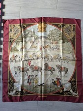 Hermès Paris Foulard Vintage 100% Seta "Presentacion de chevaux"