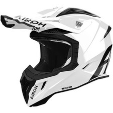 CASCO OFFROAD AIROH AVIATOR ACE 2 CROSS ENDURO WHITE GLOSS BIANCO LUCIDO