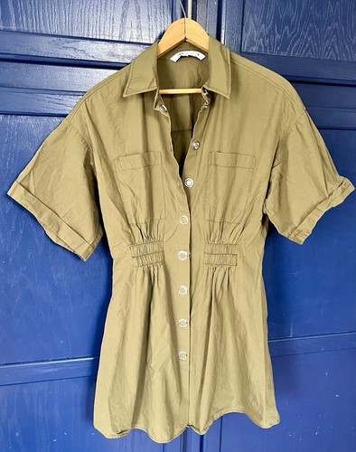 Abito camicia zara verde - abito,