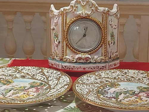 Trittico ceramica decorata oro - ceramica,