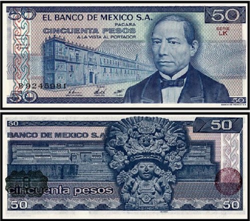 Banconota pesos messico - 50,