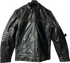 Giacca di pelle uomo nera