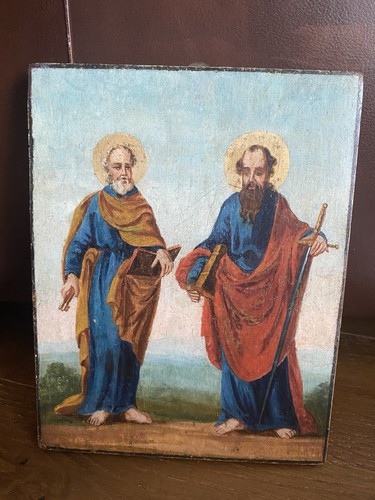 Antica icona dipinta tavola - antica,