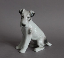Statua in porcellana cane Fox