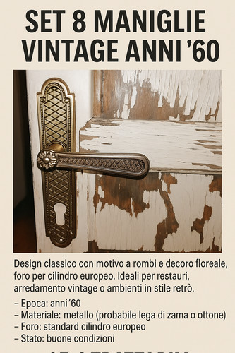Set maniglie vintage anni - 8,