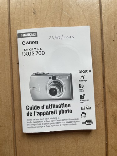 Canon ixus 700 - ixus, d'uso