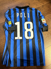 Maglia Inter Poli match worn issued shirt Fondazione Pupi indossata preparata L