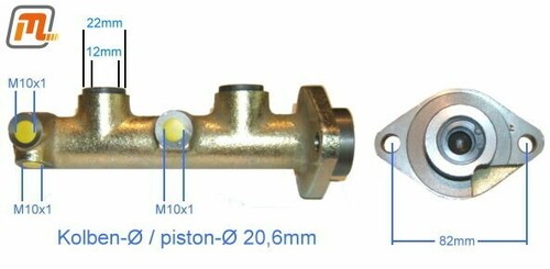 Cilindro freno principale ford - cilindro,