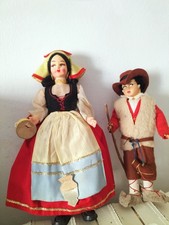 Coppia Bamboline Da Collezione, Vintage, Anni '60