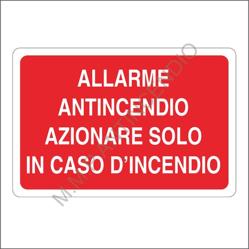 Cartello segnaletico allarme - cartello,