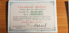 Rolex Cronometro certificato