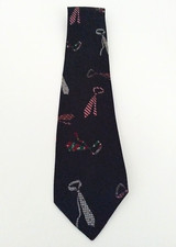 Cravatta Uomo Moschino Originale Vintage Disegno Cravatte  100% Seta Silk