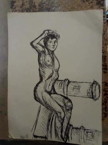 Disegno nudo artistico 1942 - disegno,