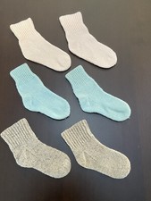 STOCK CALZE VINTAGE 3 PAIA BAMBINOROSA AZZURRO E MARRONE MISURE VARIE ANNI '60