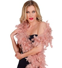 Boa piume rosa antico - boa,