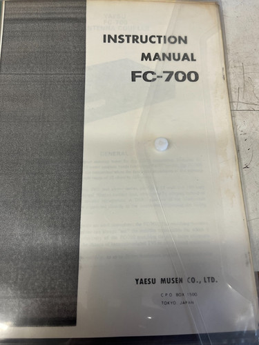 Manuale istruzioni yaesu - istruzioni,