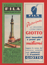 SEGNALIBRO FILA SERIE MONUMENTI D'ITALIA TRIESTE FARO DELLA VITTORIA GIOTTO BLU