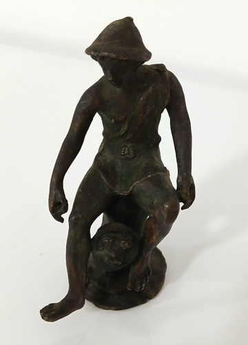 Antica statuetta bronzo - statuetta,