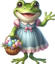 Adesivo vinile acquerello rana