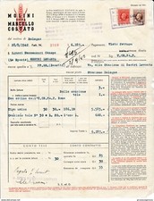 1.1) MOLINO MULINO DI BOLOGNA MARCELLO COSTATO ROVIGO FATTURA 1942 FARINA 
