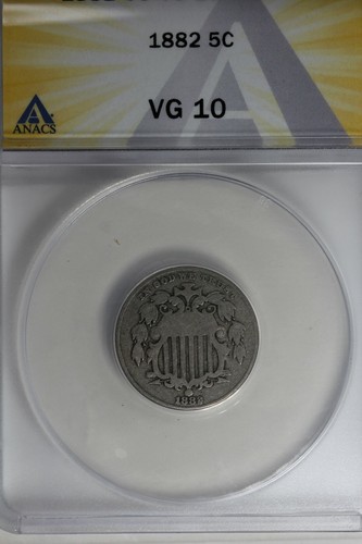 1882 anacs 10 - .05, scudo