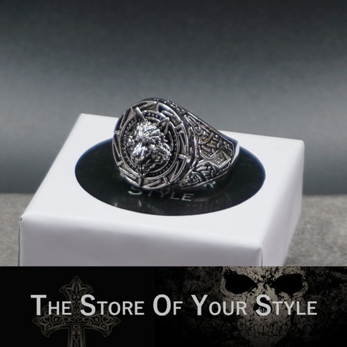 Anello sigillo testa lupo - anello,