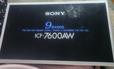 Sony ICF 7600A Ricevitore FM/MW/SW 9 bande radio d'epoca TESTATO 
