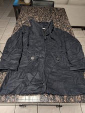 Trench cappotto vintage Beau Brem misto lana nero formale business donna 8P