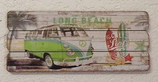 TAVOLETTA MDF 34x15 assi legno VINTAGE VW SURF Long Beach California USA Nuovo