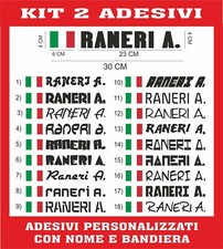 2 ADESIVI NOME + BANDIERA
