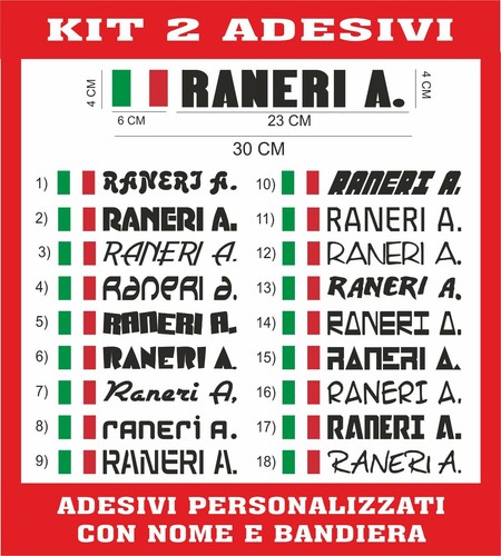 Adesivi nome bandiera - nome,