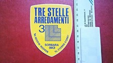 Adesivi pubblicitari anni 80 TRE STELLE ARREDAMENTI Sorbara MO mai attaccato