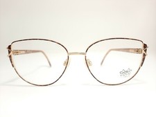 Luxottica Occhiale Da Vista Vintage  1988 Oro luminosa Metallo Donna Gatta