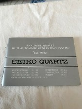 Seiko Analogue Quartz with Automatic System Cal. 7M22 Booklet Istruzioni NUOVE