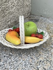 Cestino Di Frutta In Ceramica Di Bassano Smaltata Made In Italy