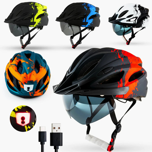 Casco bici con visiera - donna, e