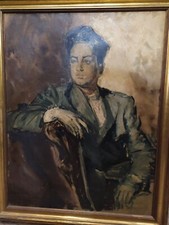 Pittore PAULO GHIGLIA Dipinto Ad Olio su Tela Cm 86x66