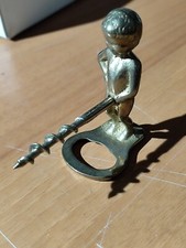 cavatappi anni '50 in ottone Bambino putto tappo corona e sughero