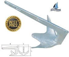 ANCORA PER ORMEGGIO BARCA TIPO BRUCE IN ACCIAIO FUSO ZINCATO KG DA 5-7,5-10